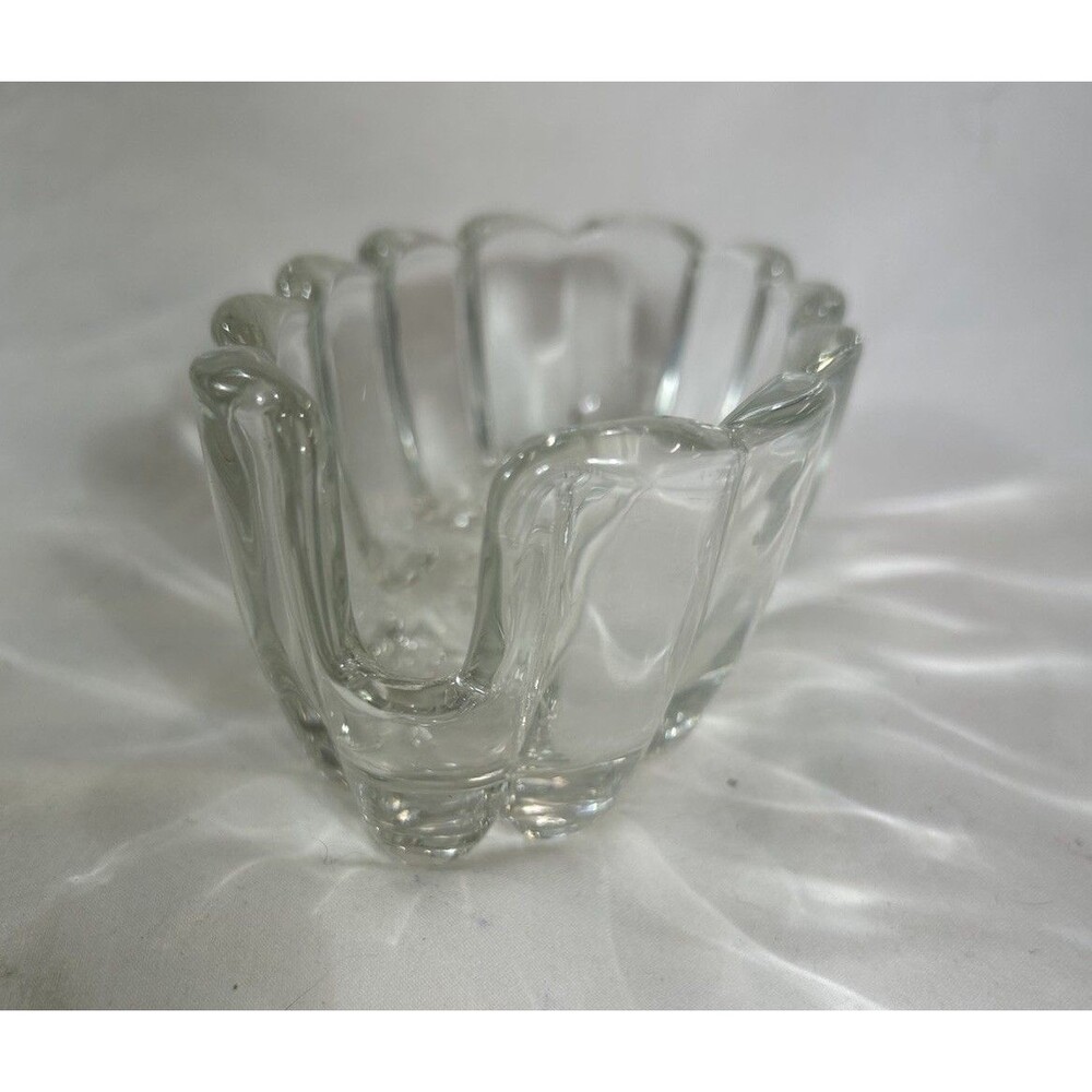 Vintage Princess House Crystal Spooner 5" Clear Glass Utensil Holder Heavy USA